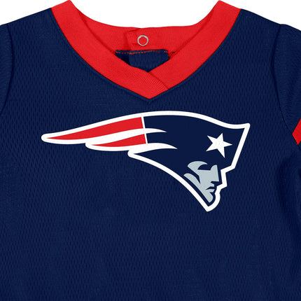 NFL New England Patriots Girls 2018Dazzle Dress & Panty, Blue, 0-3 Months
