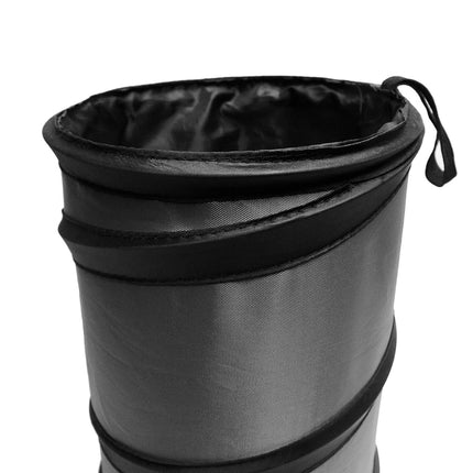 FH GROUP FH1121GRAY Compact Size Auto Car Trash Can Portable Collapsible Car Trash Can Waterproof Garbage Container Small, Gray Color