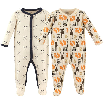 Pyjama bébé Hudson Baby en coton, Crème Forêt, 3-6 mois