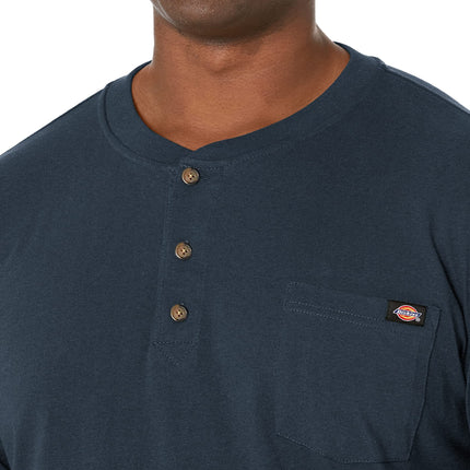 Henley de manga larga Dickies Big-Tall de hombre, grueso, azul marino oscuro, Large Tall