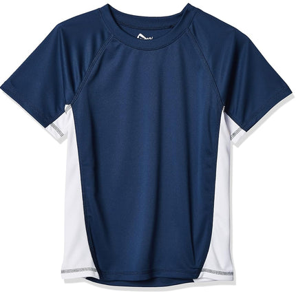 Kanu Surf Big Boys' CB UV Rashguard Swim Tee, Navy, Small (8)
