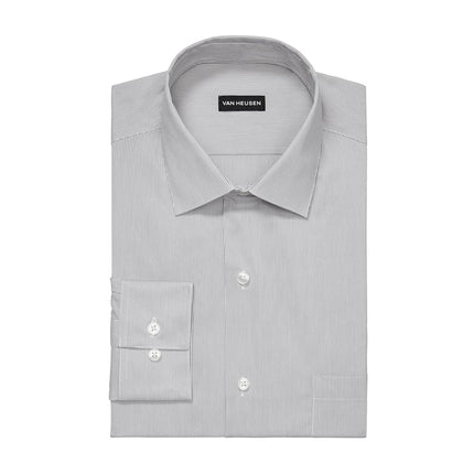 Van Heusen Mens Dress Shirt Regular Fit Stain Shield Stretch, Old Cement, 14"-14.5" Neck 32"-33" Sleeve