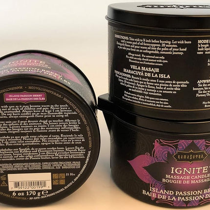 Kama Sutra - Massage Oil Candle - Island Passion Berry - 6 Ounce