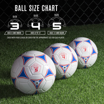 GoSports Balón de Fútbol Premier con Bomba Premium Paquete de 6, Talla 3
