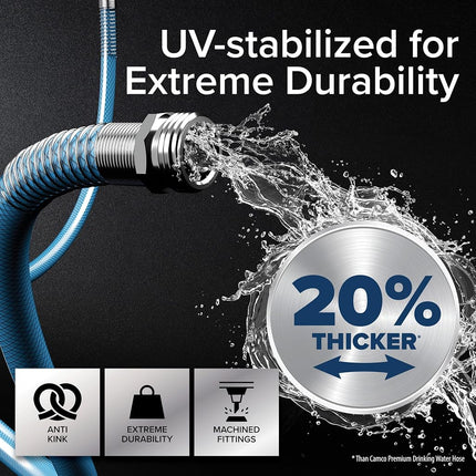 Camco TastePURE 10-Foot Premium Camper/RV Drinking Water Hose - Features a Heavy-Duty No-Kink Design with Strain Relief Ends & 5/8-Inch Inside Diameter - NSF Drinking Water Safe Certified (22823)