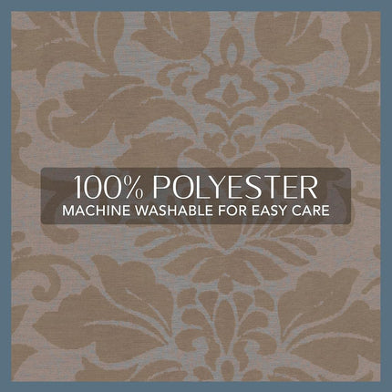 Elrene Home Fashions 20862ELR Antonia Blackout Rod Pocket/Back Tab Window Curtain Panel,Taupe,52" X 108
