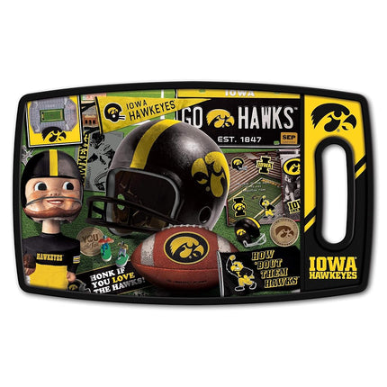 YouTheFan NCAA Iowa Hawkeyes Retro Series Cutting Board