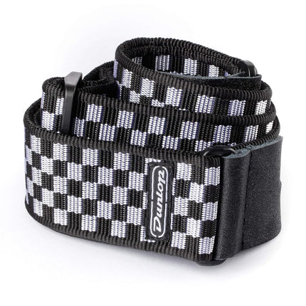 Dunlop D3831BK Black and White Checkered Guitar St