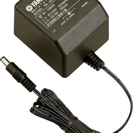 YAMAHA Genuine 12V DC 700mA 12.5W Black Wall Adapter, PA-3C, AC Plug, DC Barrel, Compatible with Tablets, Smartphones, Other Portable Electronics