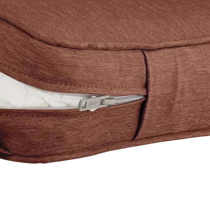 Classic Accessories Montlake FadeSafe Square Patio Dining Seat Cushion - 3" Thick - Heavy Duty Outdoor Patio Cushion with Water Resistant Backing, Heather Henna Red, 19"W x 19D x 3T (62-008-HHENNA-EC)