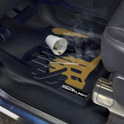 Tapis de sol SMARTLINER, rangée avant, couleur sable, pour Silverado/Sierra 2007-2013 - Tahoe-Suburban-Yukon-Yukon XL-Escalade 2007-2014