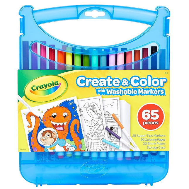 CRAYOLA Create & Color Super Tips Marker Kit, 25 S