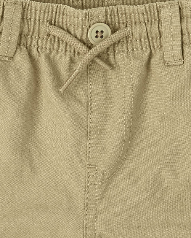 The Children's Place Baby Boys' and Toddler Pull on Slim Cargo Pants, Flax Single, 18-24 Months