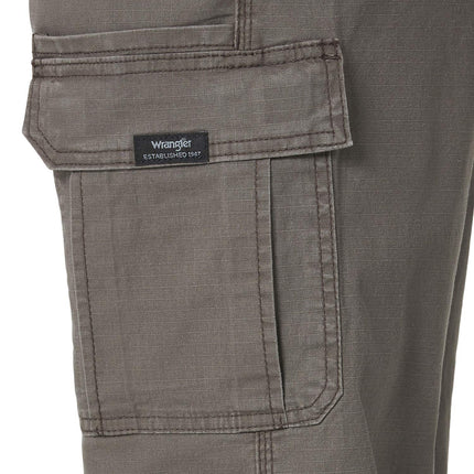 Wrangler Authentics Men's Relaxed Fit Stretch Cargo Pant Casual, Olive Drab, 40W x 29L