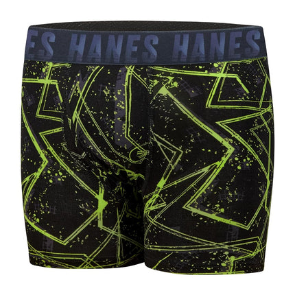 Ropa interior transpirable Hanes Big Moves, bóxers ajustados elásticos de alto rendimiento para niños, que absorben la humedad, paquete de 6, estampado azul/negro/rojo/lima, estampado azul/negro/rojo/lima, mediana