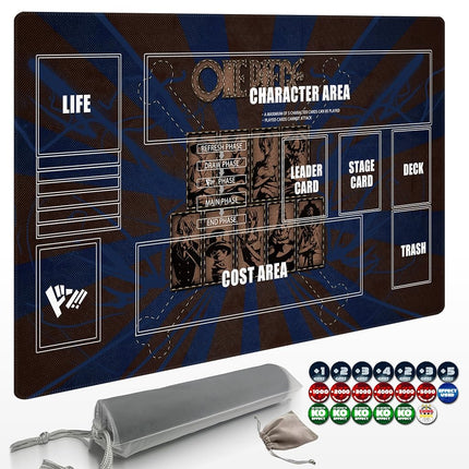 Extalas Playmat for One Piece Card Game with Damag