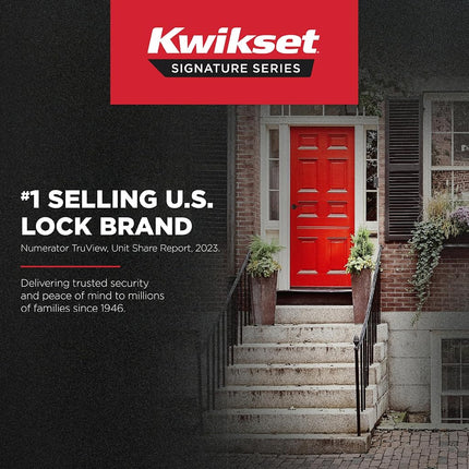 Kwikset Sedona Interior Passage Door Handle, Lever for Closet and Hallway Doors, Reversible Non-Locking Handle Lever, Matte Black, with Microban Protection