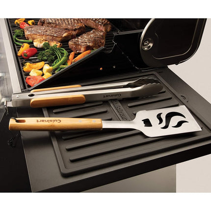 Mupoo BBQ Grill Mat, 5 Teflon Grill Mats + 1 Silicone Brush, Reusable with Non-Stick Coating, Suitable for Gas/Charcoal Electric Barbecue (40 x 33 cm, Black), Orange