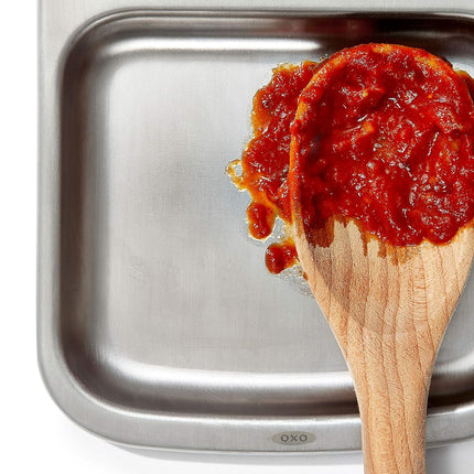 OXO Spoon Rest with Lid Holder Silver 3x4x1in