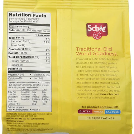 Schar Gluten Free Bread Crumbs - Net Wt. 8.8 oz.