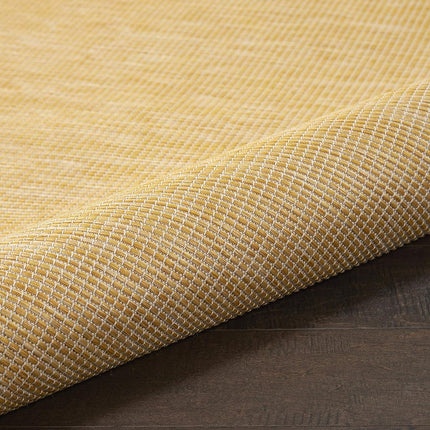 Nourison Positano Tapis d'intérieur/extérieur jaune 66 cm x 244 cm, facile à nettoyer, ne perd pas ses poils, chambre, salon, salle à manger, jardin, terrasse, patio (60x240)
