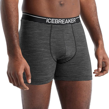 Icebreaker Men's Anatomica Boxers - Boxer Shorts - Merino Wool Underwear - Gritstone Heather, L