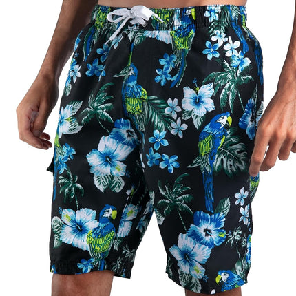Kanu Surf Maillot de bain Apollo pour homme (tailles standards et grandes tailles), noir Fidji, grand