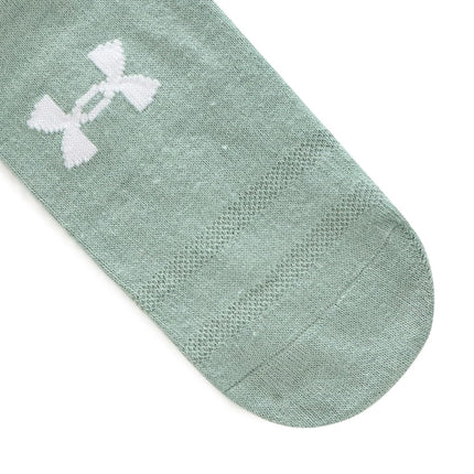 Under Armour Unisex-Adult Essential Crew Socks 6 Pack, (377) Hydro Green/Hydro Green/White, Medium