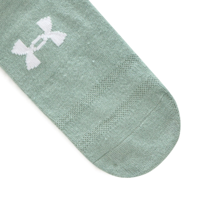 Under Armour Calcetines Unisex-Adulto Esenciales Tripulados Paquete de 6, (377) Verde Hidro/Verde Hidro/Blanco, Grande