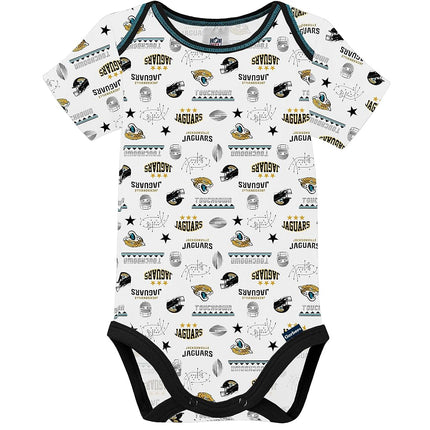 Gerber Unisex Baby Standard NFL 3 Pack Short Sleeve Onesie Bodysuit, Team Color, 0-3 Months