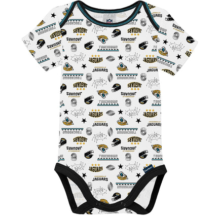 Gerber Unisex Baby Standard NFL 3 Pack Short Sleeve Onesie Bodysuit, Team Color, 0-3 Months