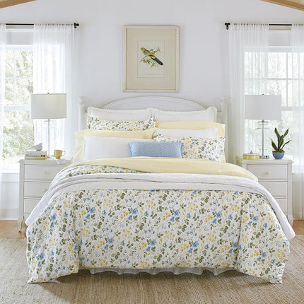 Laura Ashley Home - Twin Duvet Cover Set, Cotton S