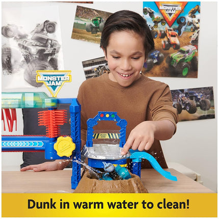Monster Jam, Megalodon Monster Wash, Includes Color-Changing Truck, Interactive Water Play Kids Toys for Aged 3 and Up