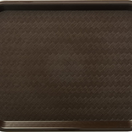 Carlisle FoodService Products Bandeja de Cafetería de Comida Rápida con Superficie Estampada para Cafeterías, Comida Rápida y Comedor, Plástico, 13.87 x 10.75 x 0.79 Pulgadas, Chocolate, (Paquete de 24)