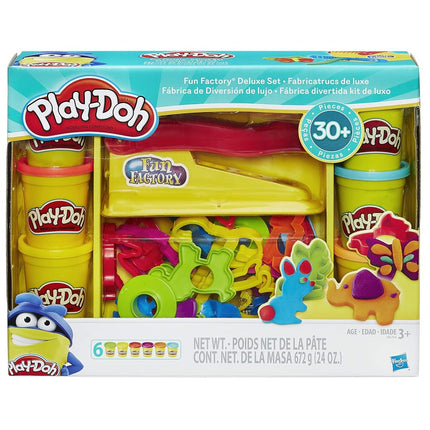 Play-Doh Fun Factory Deluxe Set, 31 Tools & 6 Cans, Christmas Gifts Girls & Boys, Kids Arts & Crafts, Preschool Toys, Ages 3+ (Amazon Exclusive)