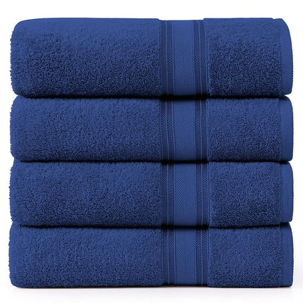 LANE LINEN 100% Cotton 4 Pack Bath Sheets Set (35"