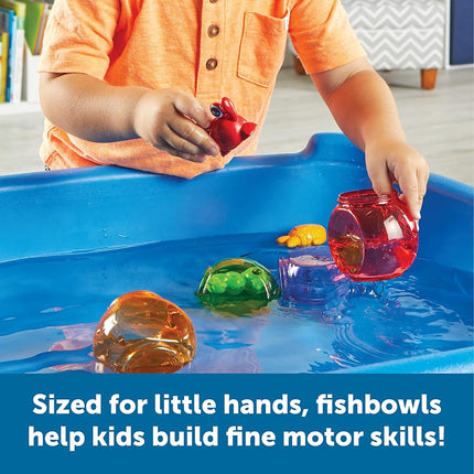 Learning Resources Peekaboo Fishbowl Friends, 10 Pieces, Ages 18 Months+, Learning Toys, Baby Toys, Educational Toys, Fish Toys, Animal Toys, Bath Toys, Blue,green,orange,purple,red (LER6814)