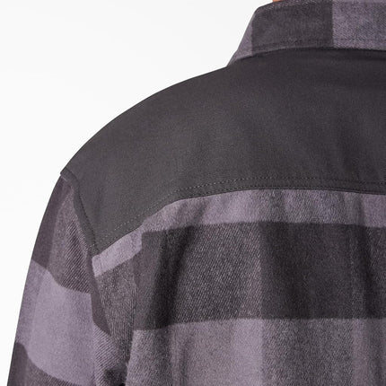 Dickies Men's Heavyweight Brawny Flannel Shirt, Grey, Medium