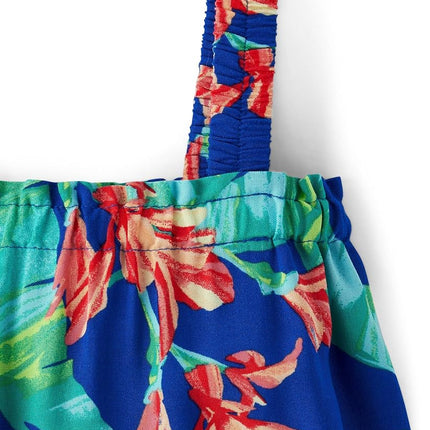 Vestido informal sin mangas para bebés y recién nacidas de The Children's Place, azul tropical, de 6 a 9 meses