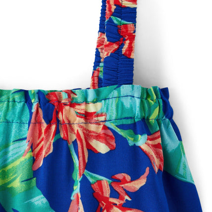 The Children's Place Baby Girls' and Newborn Casual Sleeveless Dress, Blue Tropical, 12-18 Months