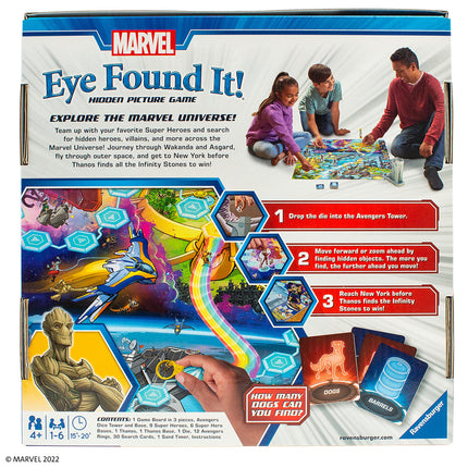 Ravensburger Marvel ¡Ojo, lo encontré! Juego de mesa para niños y niñas de 4 años en adelante - Un divertido juego familiar