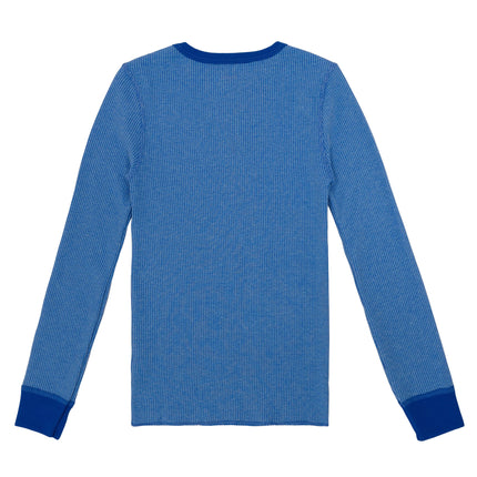 Ensemble de sous-vêtements thermiques gaufre premium Fruit of the Loom pour garçons, Royal/Aqua Cross Dye, 8