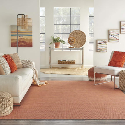 Nourison Positano 6' x 9' Terracotta Fabric Modern Area Rug (6' x 9')