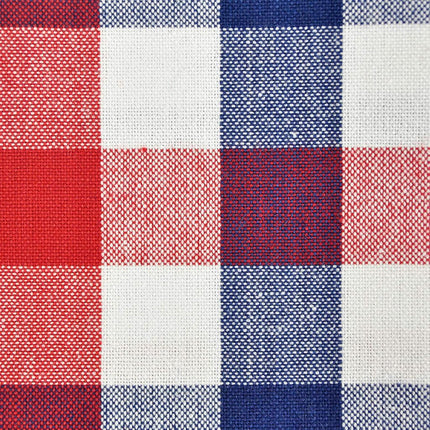 DII 100% Cotton, Machine Washable, Dinner, Summer & Picnic Tablecloth, 60 x 84, Red, White and Blue Check, Seats 6 to 8 People