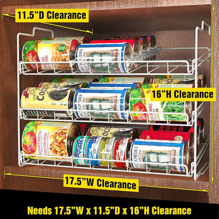 DecoBros Supreme Stackable Can Rack Organizer, White