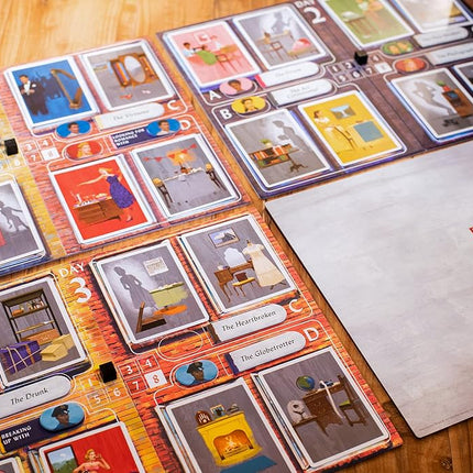 FUNKO GAMES Alfred Hitchcock`s Rear Window Board Game - Mysterious Cooperative Decision Making Game Features Hollywood Legends Grace Kelly and Jimmy Stewart
