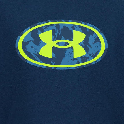 Under Armour Boys AF Big Logo Hoodie, Navy Blackout Print, 2 Years