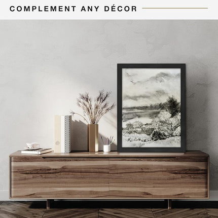 MCS Museum Poster Frame Plastic Onyx Wood Grain 18 x 24 Inches