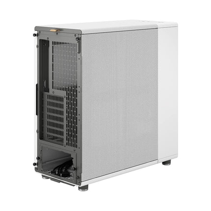 Fractal Design North Chalk White - Wood Oak front - Mesh side panels - Two 140mm Aspect PWM fans included - Type C USB - ATX Airflow Mid Tower PC Gaming Case