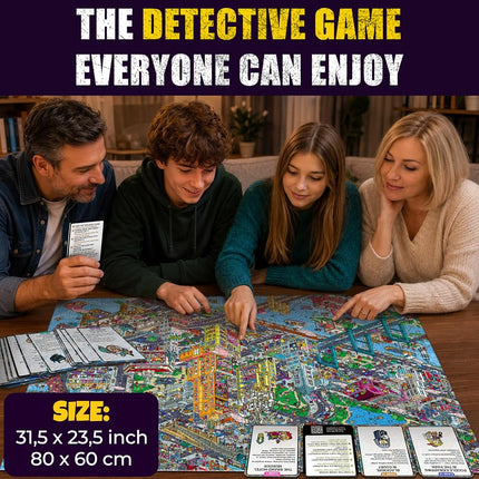 QUOKKA Roaring Twenties New York 1000 Piece Puzzle for Adults – Detective Jigsaw with 21 Cases, Premium Box Packaging - Extra Fun Challenges – Perfect for Relaxation & Gift Giving